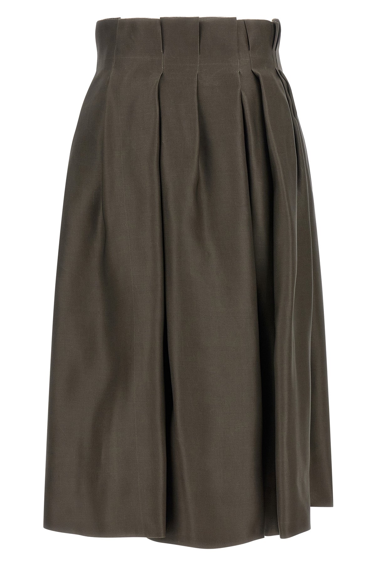 KHAITE Astrid Silk Shantung Skirt