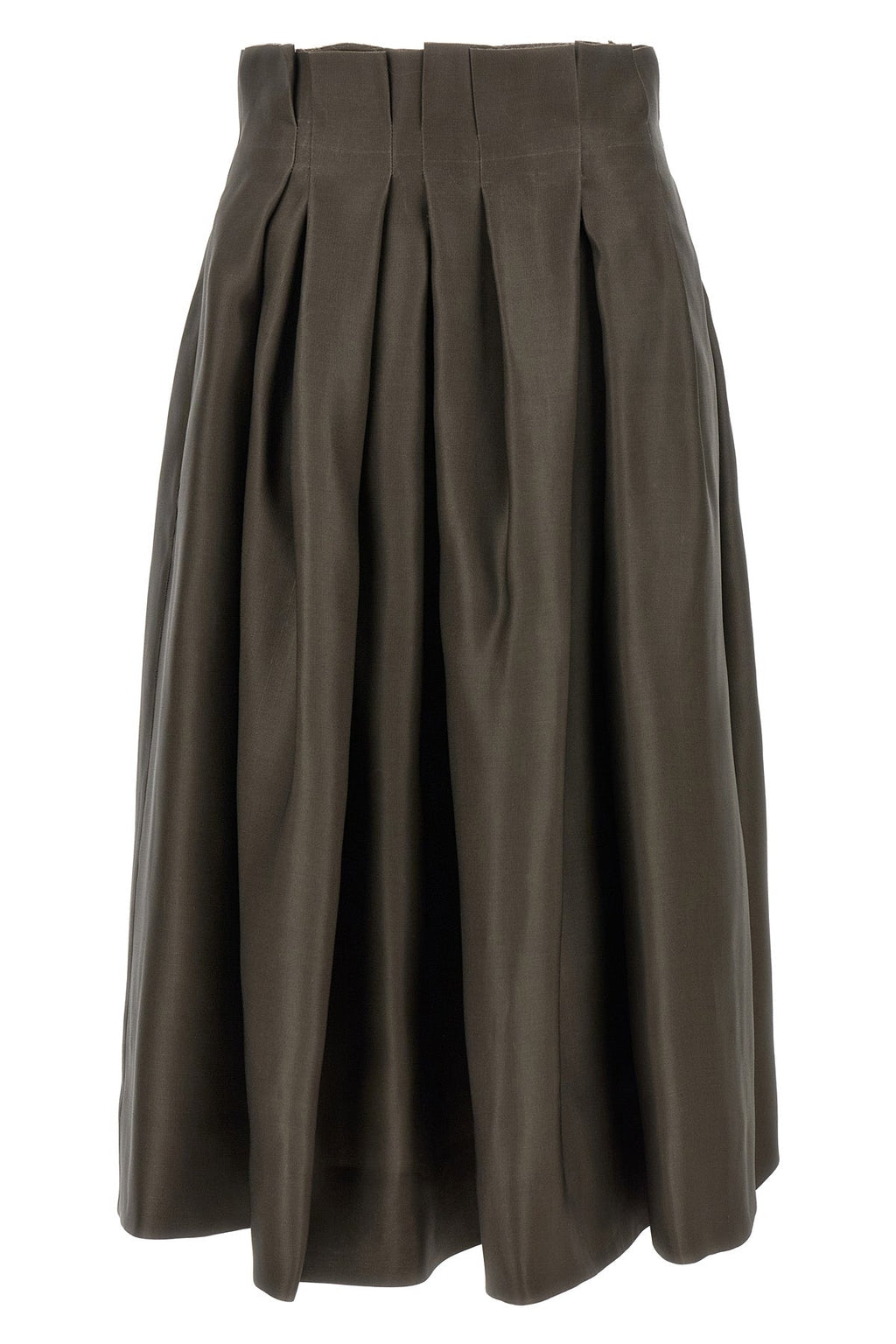 KHAITE Astrid Silk Shantung Skirt