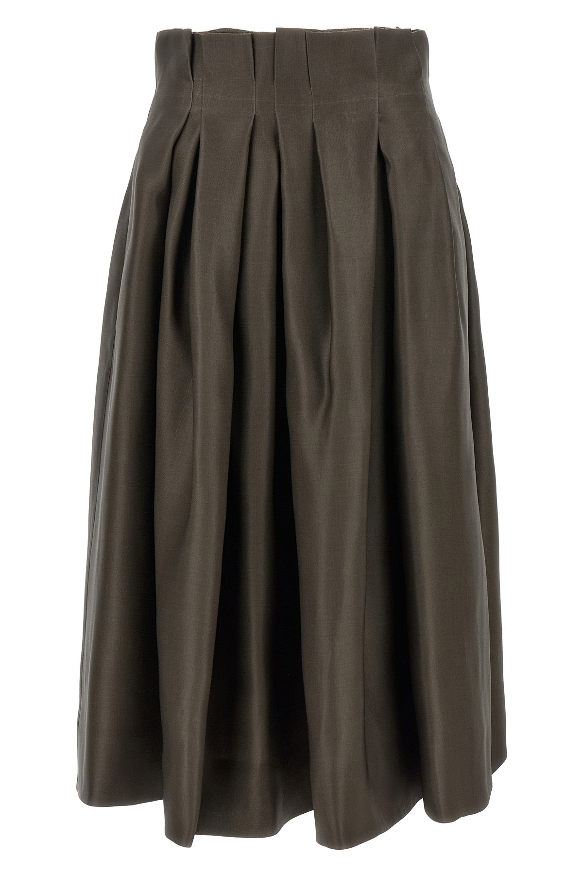 KHAITE Astrid Silk Shantung Skirt