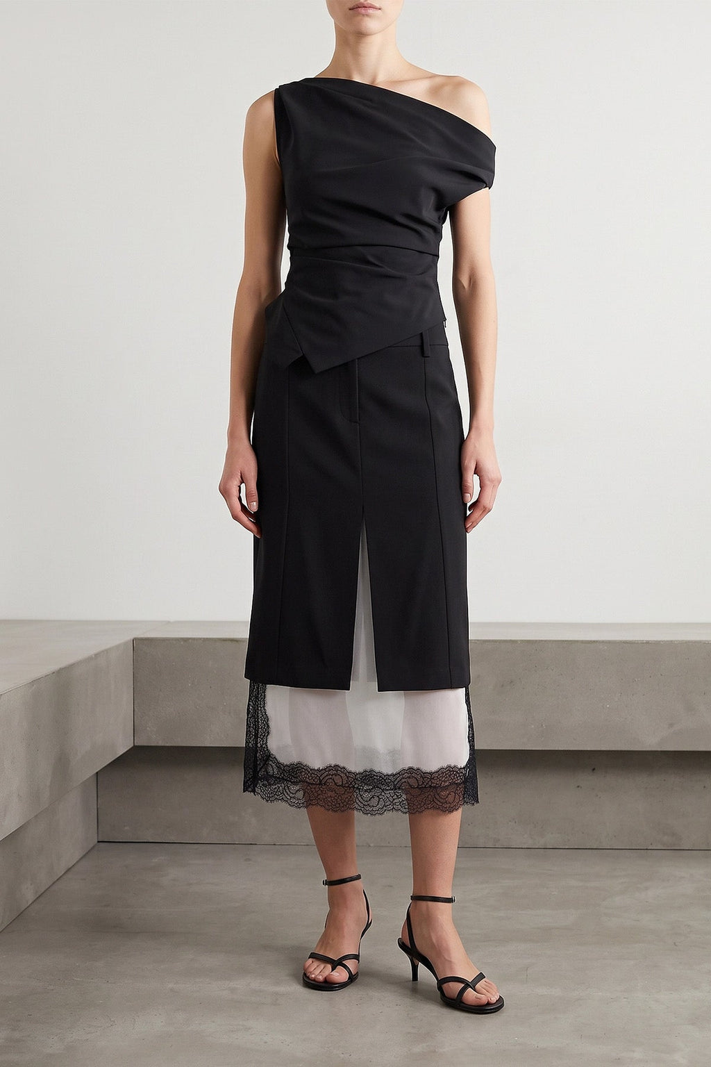 Asymmetric Draped Off-Shoulder Top