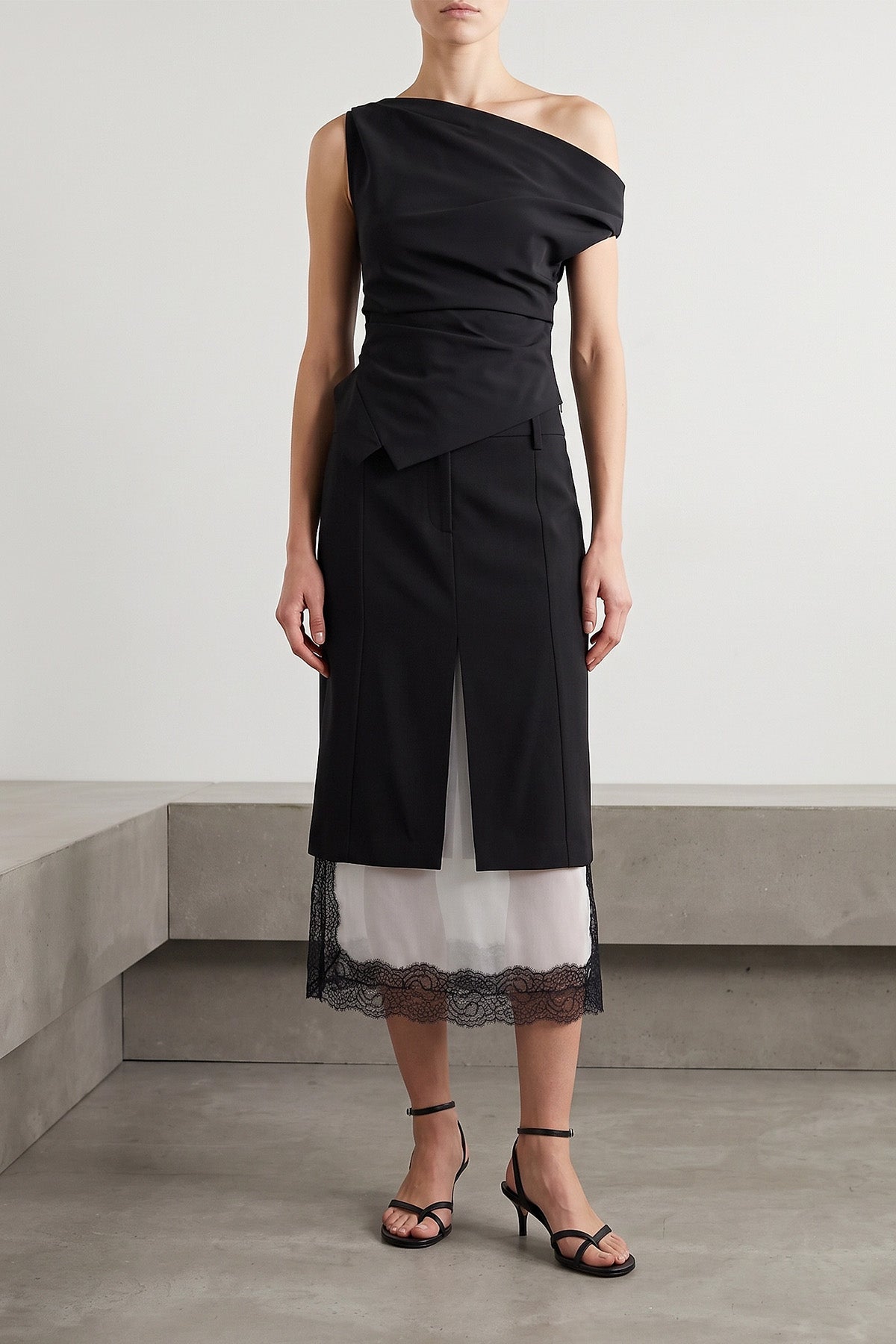 Asymmetric Draped Off-Shoulder Top