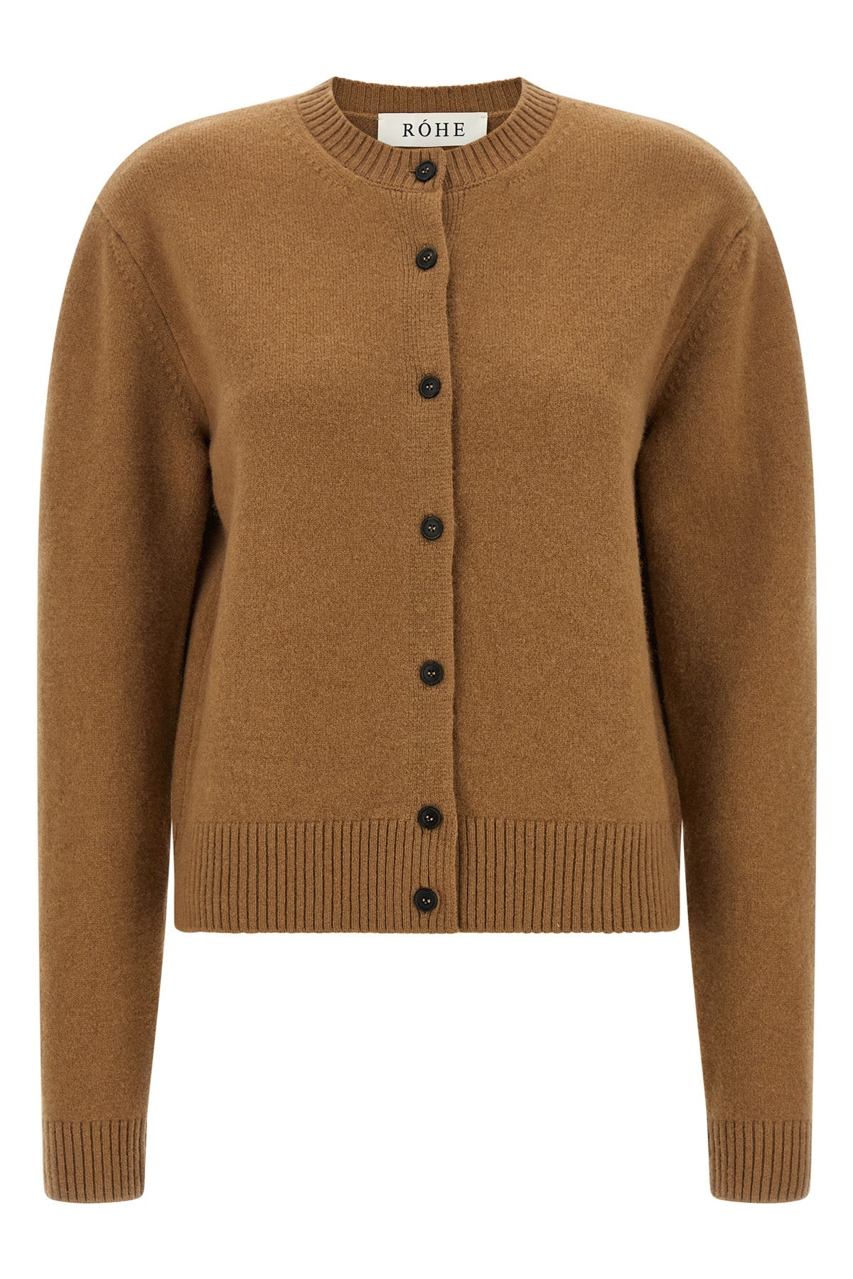Cashmere Blend Crew-Neck Cardigan
