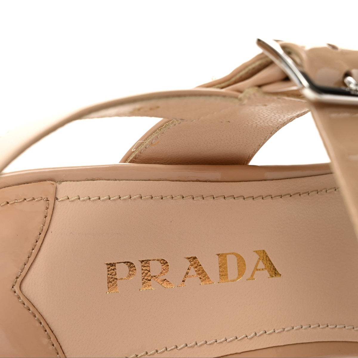 Patent Platform Sandals 39 Cipria