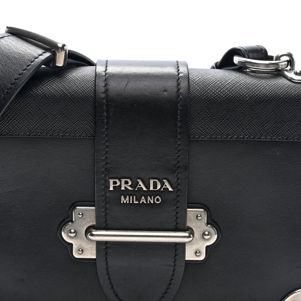 City Calf Saffiano Cahier Bag Black