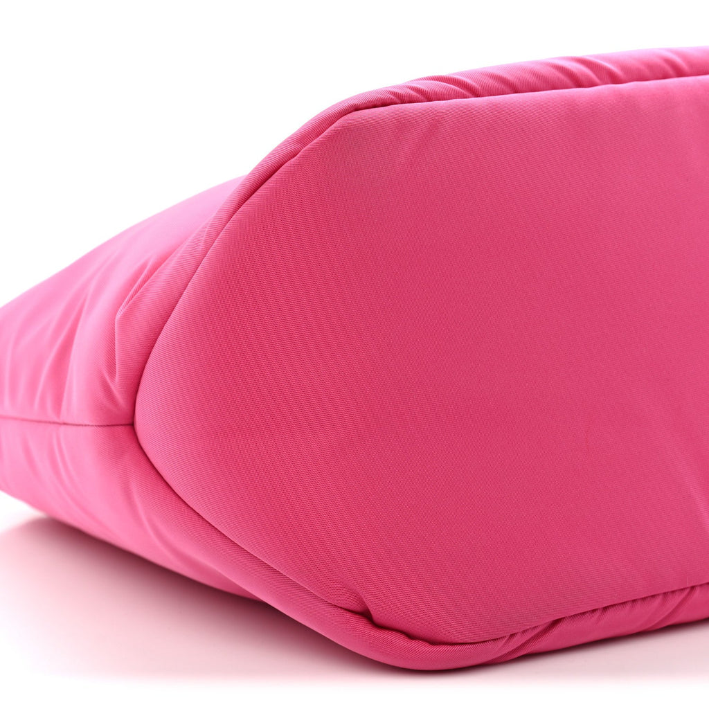 Tessuto Nylon Soft Padded Shopping Tote Fuxia