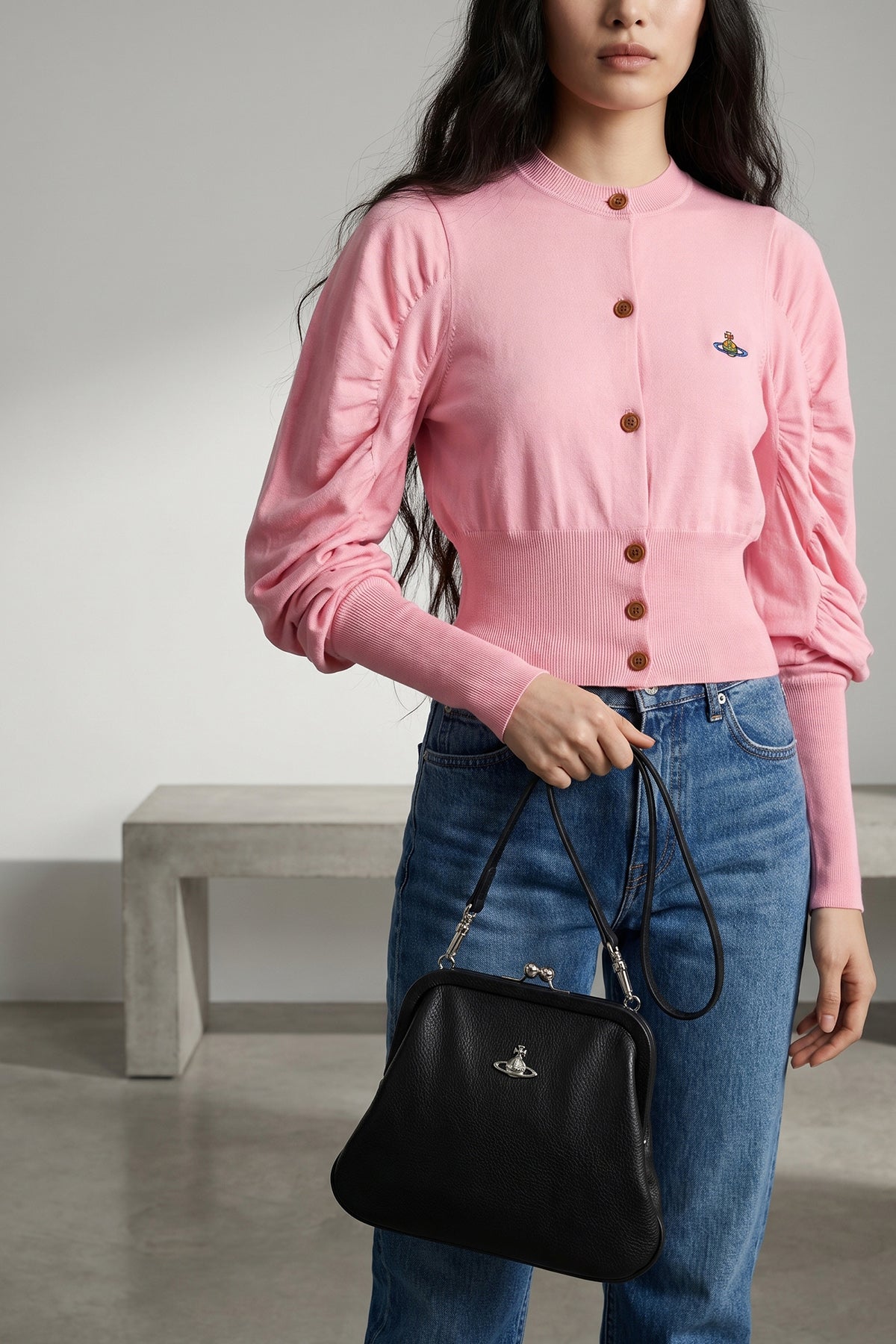 Vivienne Westwood Clutch With Kiss-Lock Closure