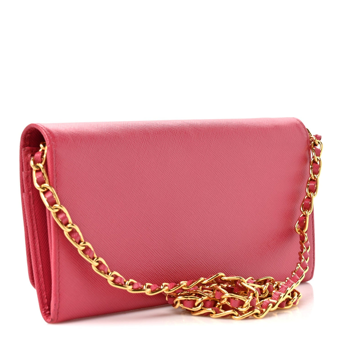 Saffiano Wallet on Chain Peonia