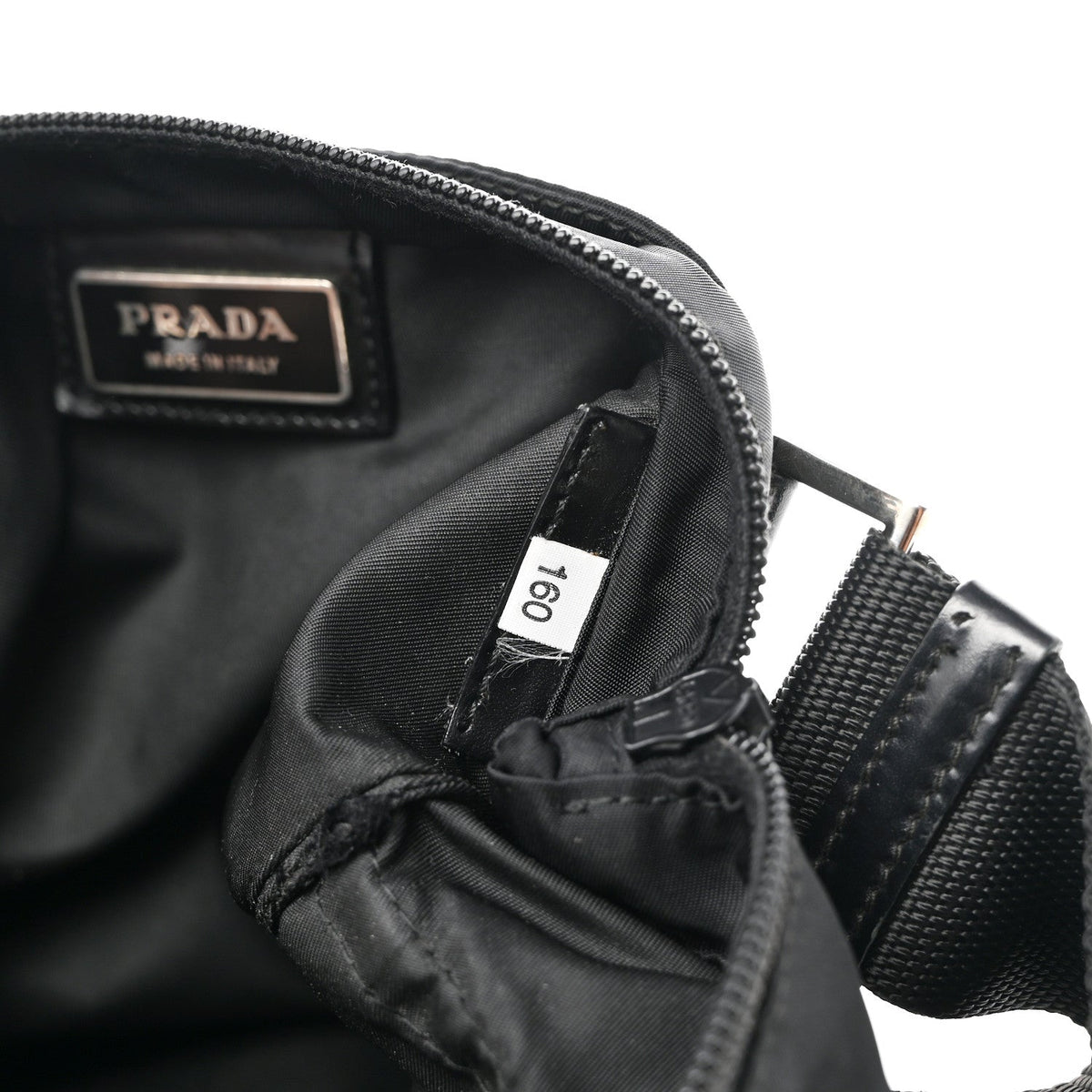Nylon Vela Flat Messenger Bag Black