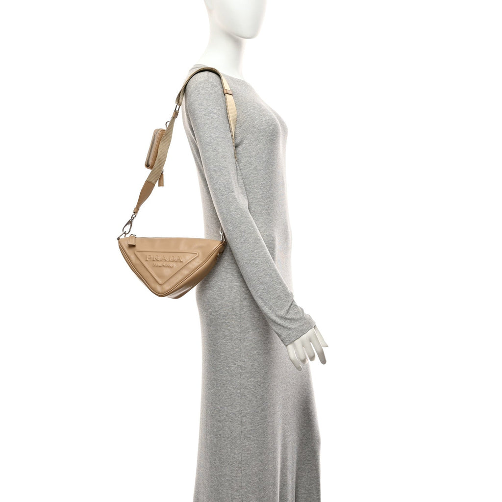 Grace Lux Triangle Shoulder Bag Sabbia