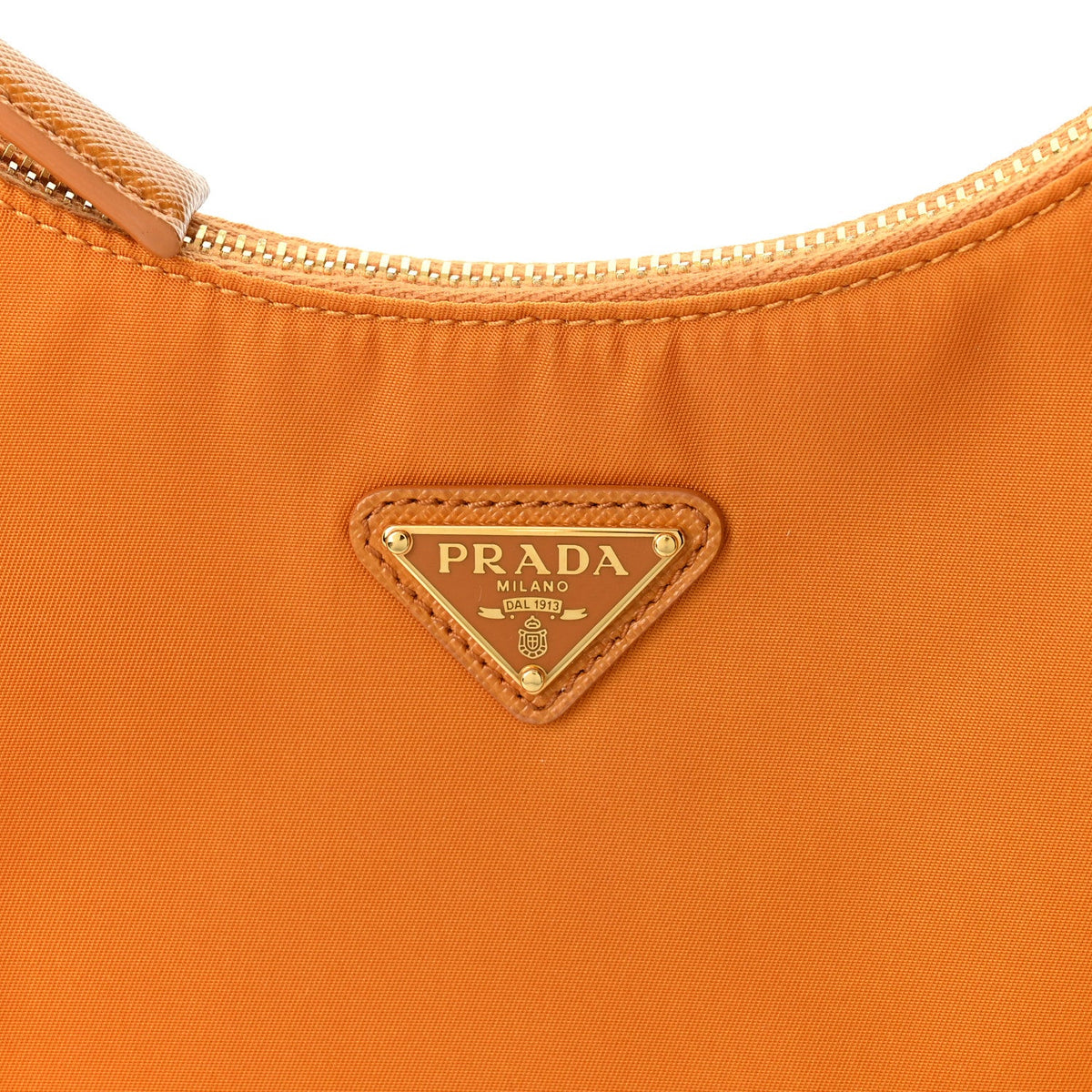 Nylon Saffiano Re-Edition 2005 Shoulder Bag Amber