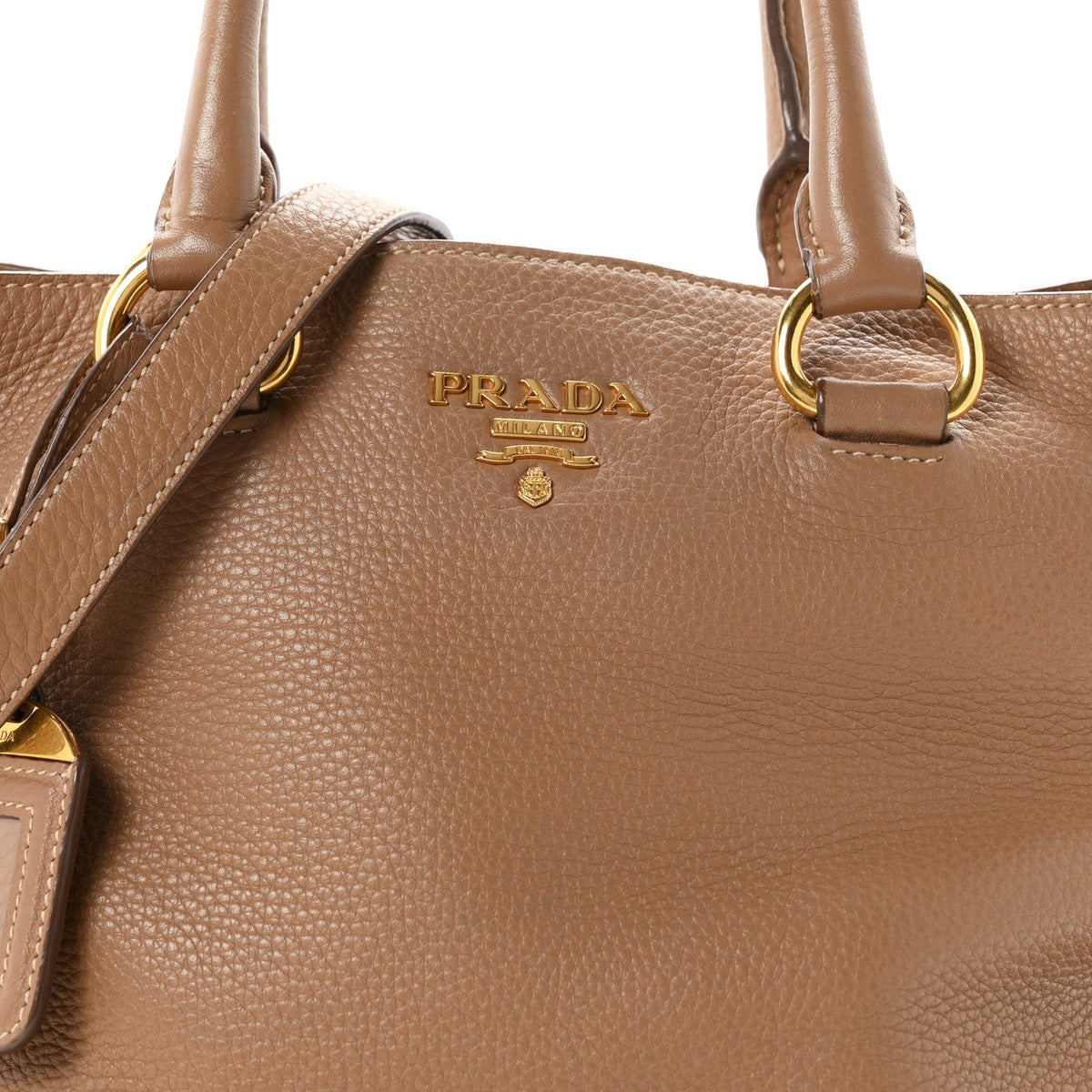 Vitello Daino Shopping Tote Cammeo