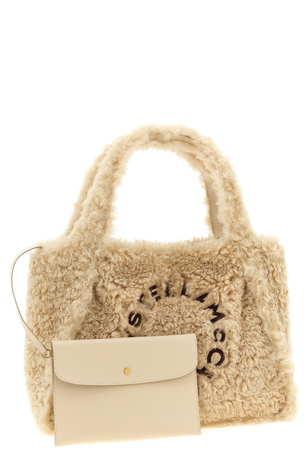 Stella Logo Faux Shearling Tote