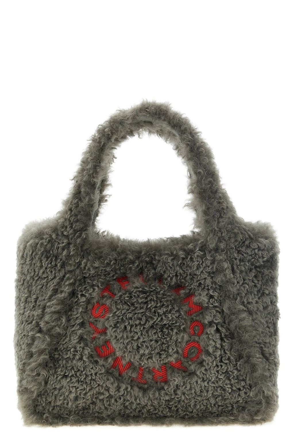 Logo Faux Shearling Tote