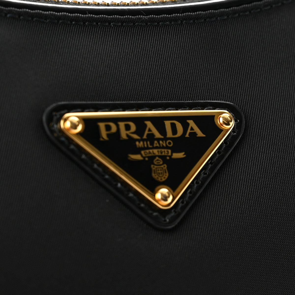 Re-Nylon Spazzolato Arque Shoulder Bag Black
