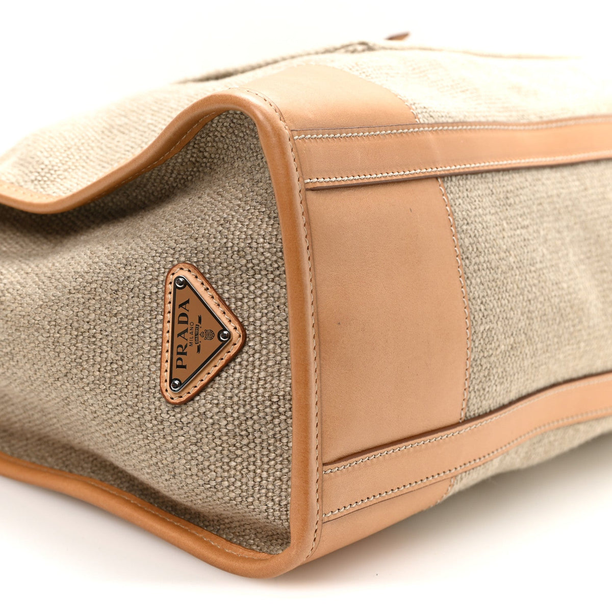 Linen Calfskin Bonnie Tote Bag Rope Natural