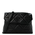 Nappa Triangle Stitched Large Spectrum Bag Black