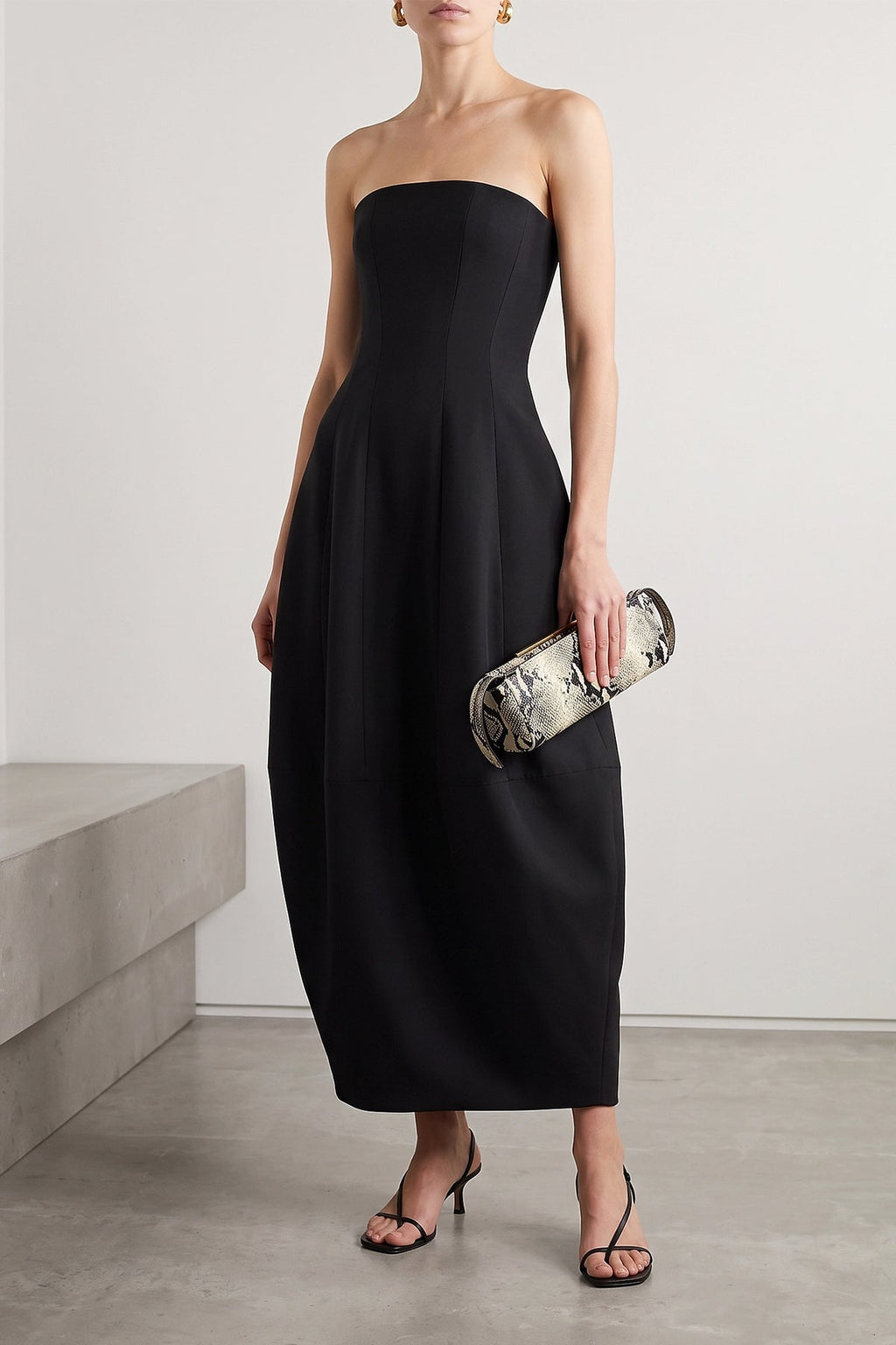 KHAITE Strapless Cocoon Dress