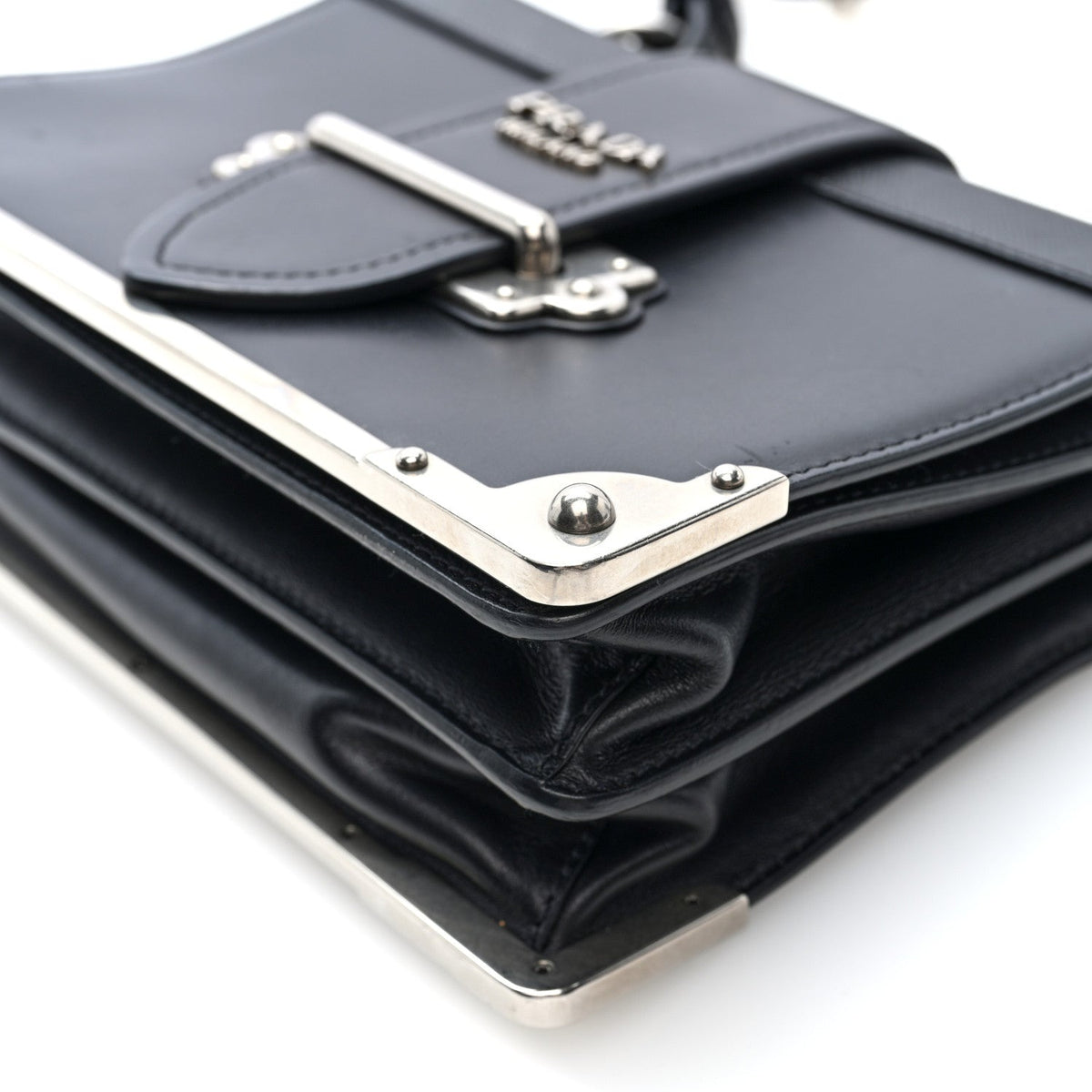 City Calf Saffiano Cahier Bag Black