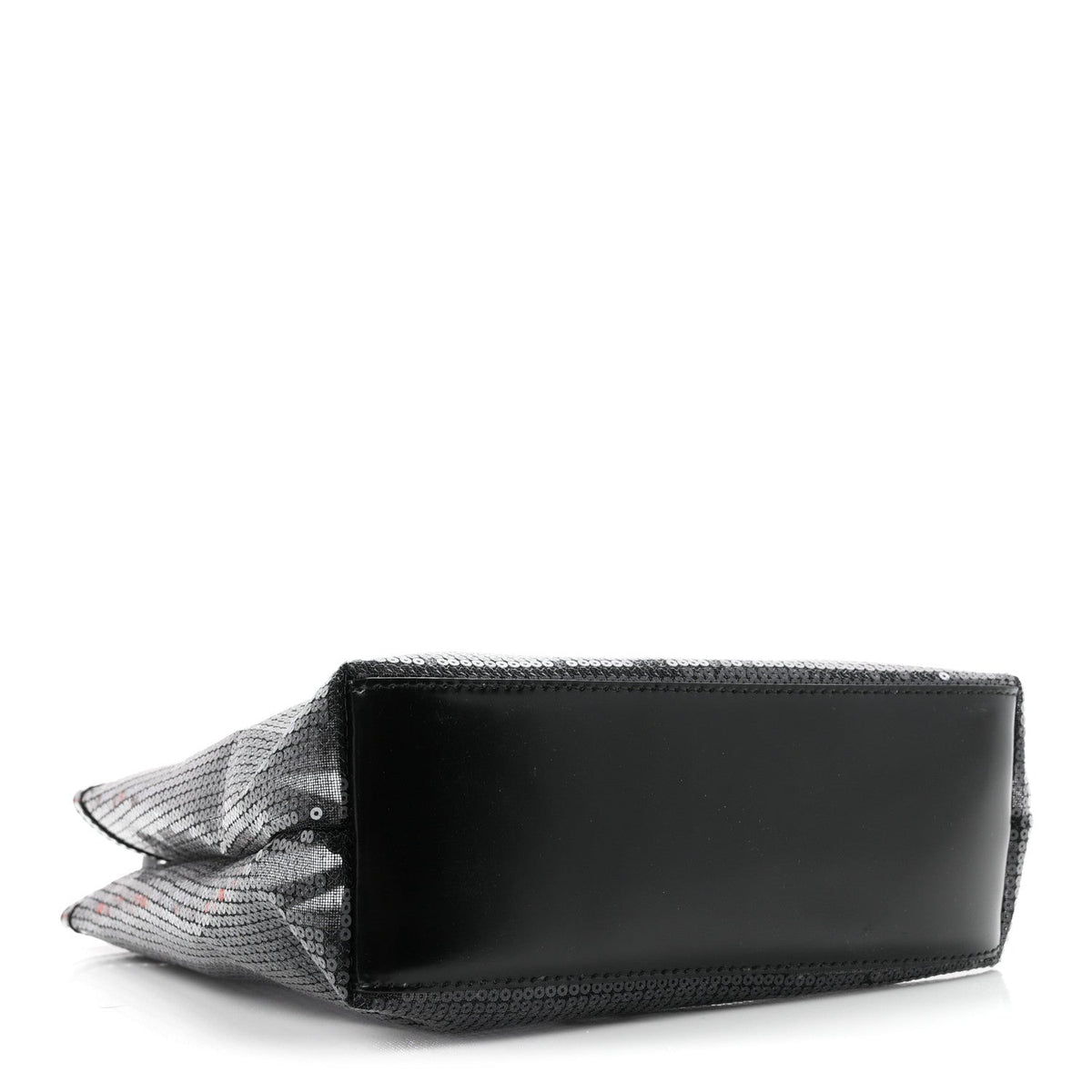 Sequin Rete Paillettes Small Tote Bag Black