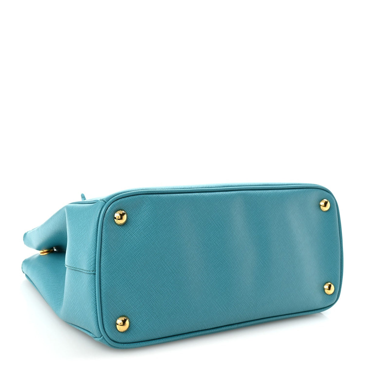 Saffiano Lux Small Galleria Double Zip Tote Turchese