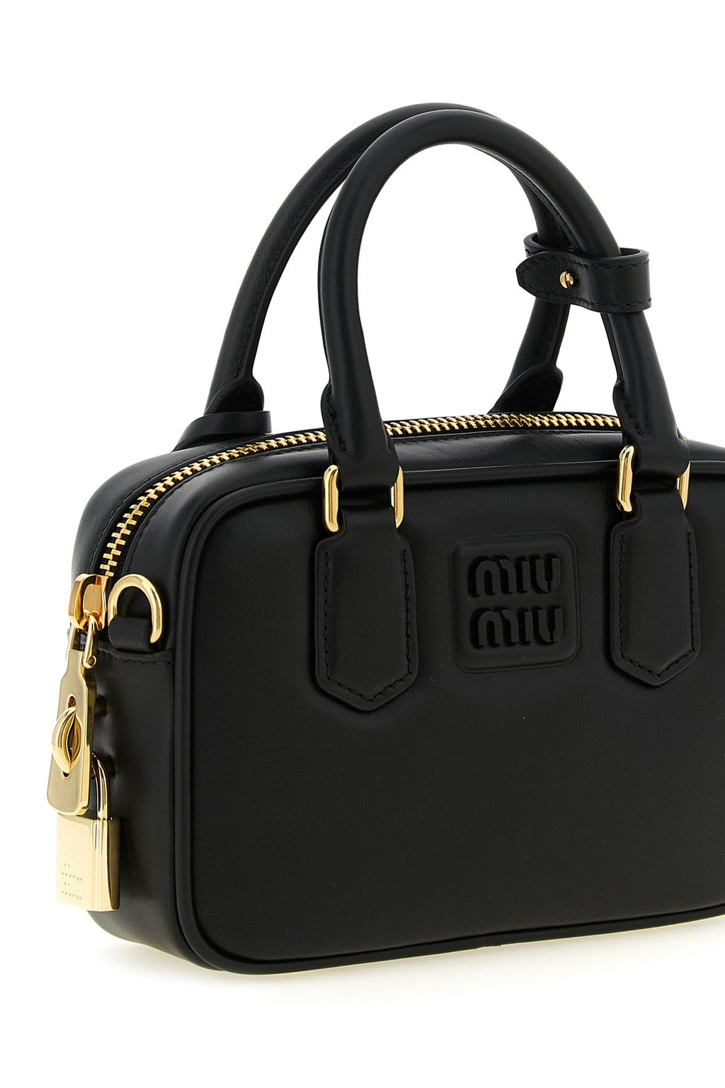 Miu Miu Top Handle Bag With Gold-Tone Hardware