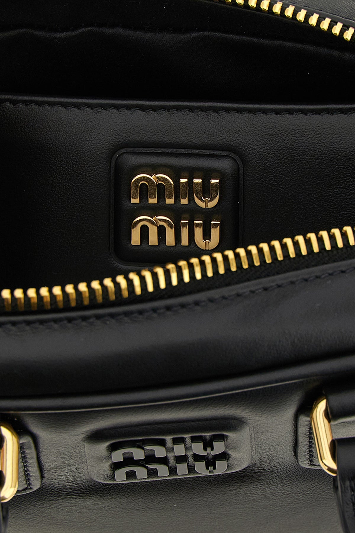 Miu Miu Top Handle Bag With Gold-Tone Hardware