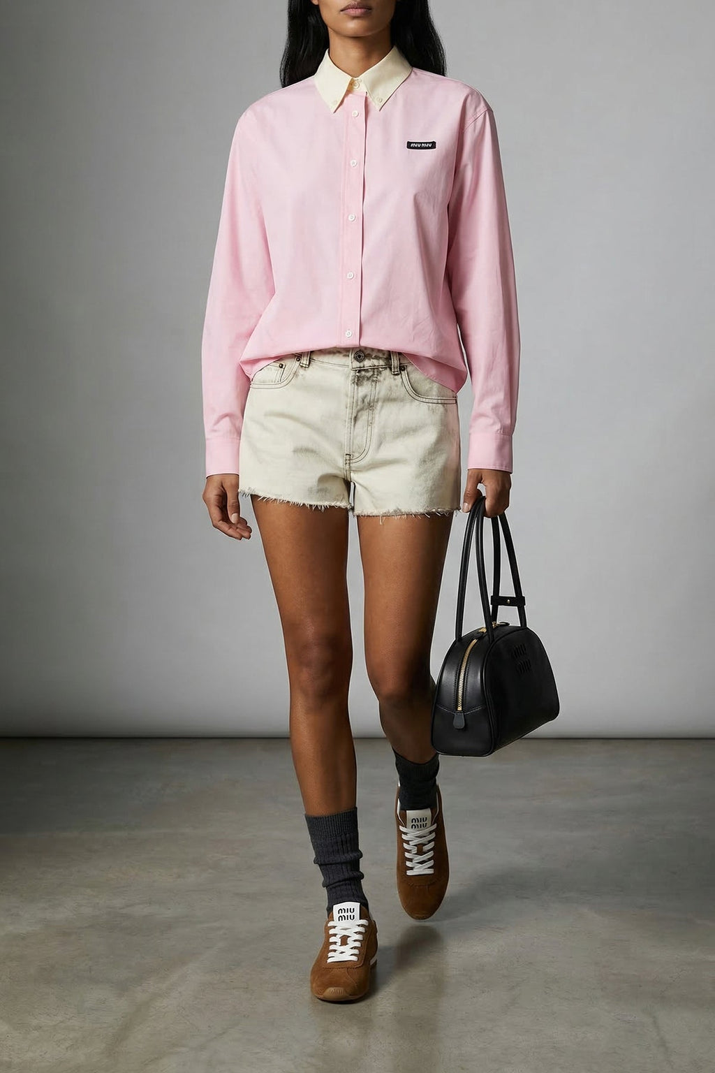 Miu Miu Shoulder Bag With Embossed Logo