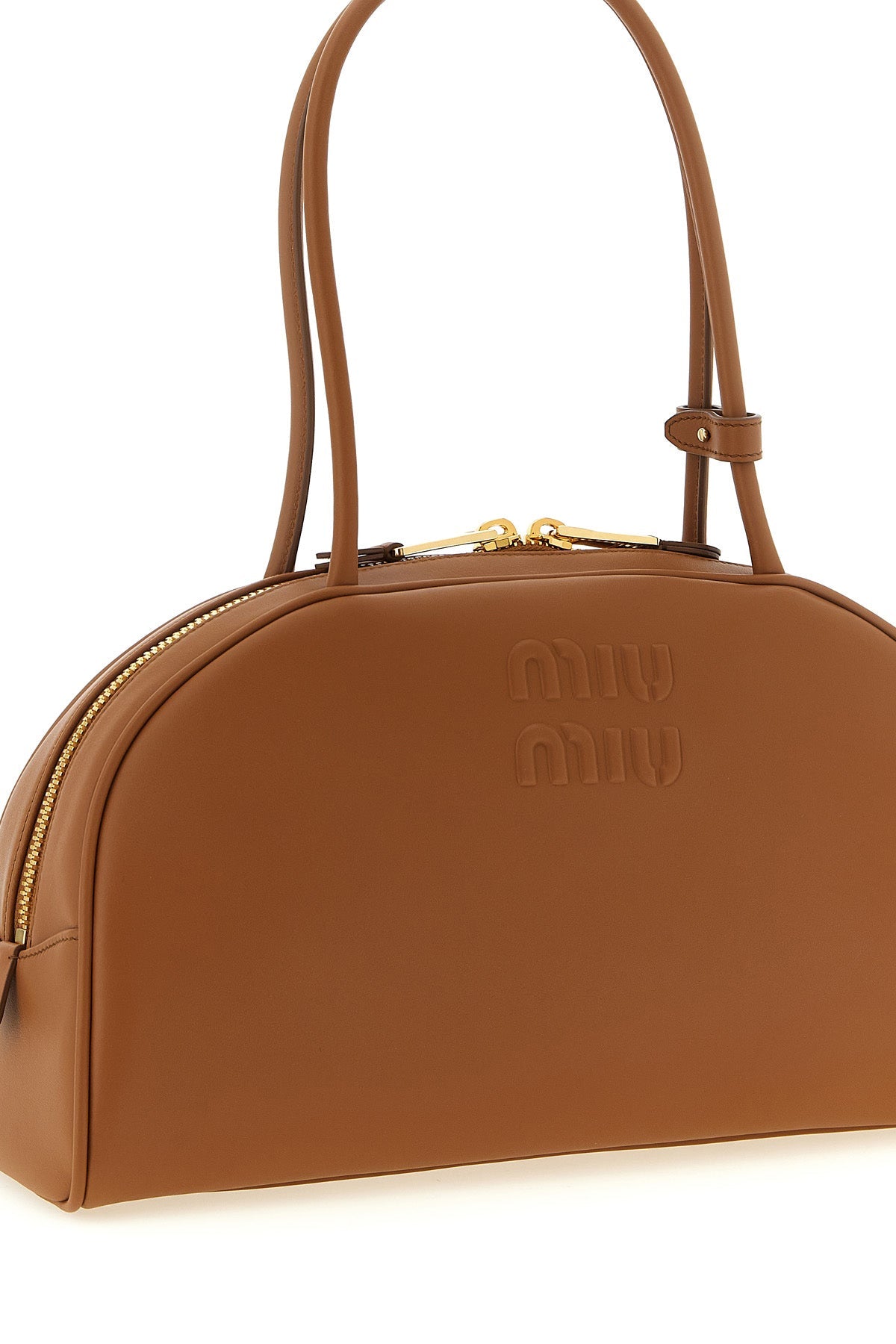 Miu Miu Leather shoulder bag with embossed logo