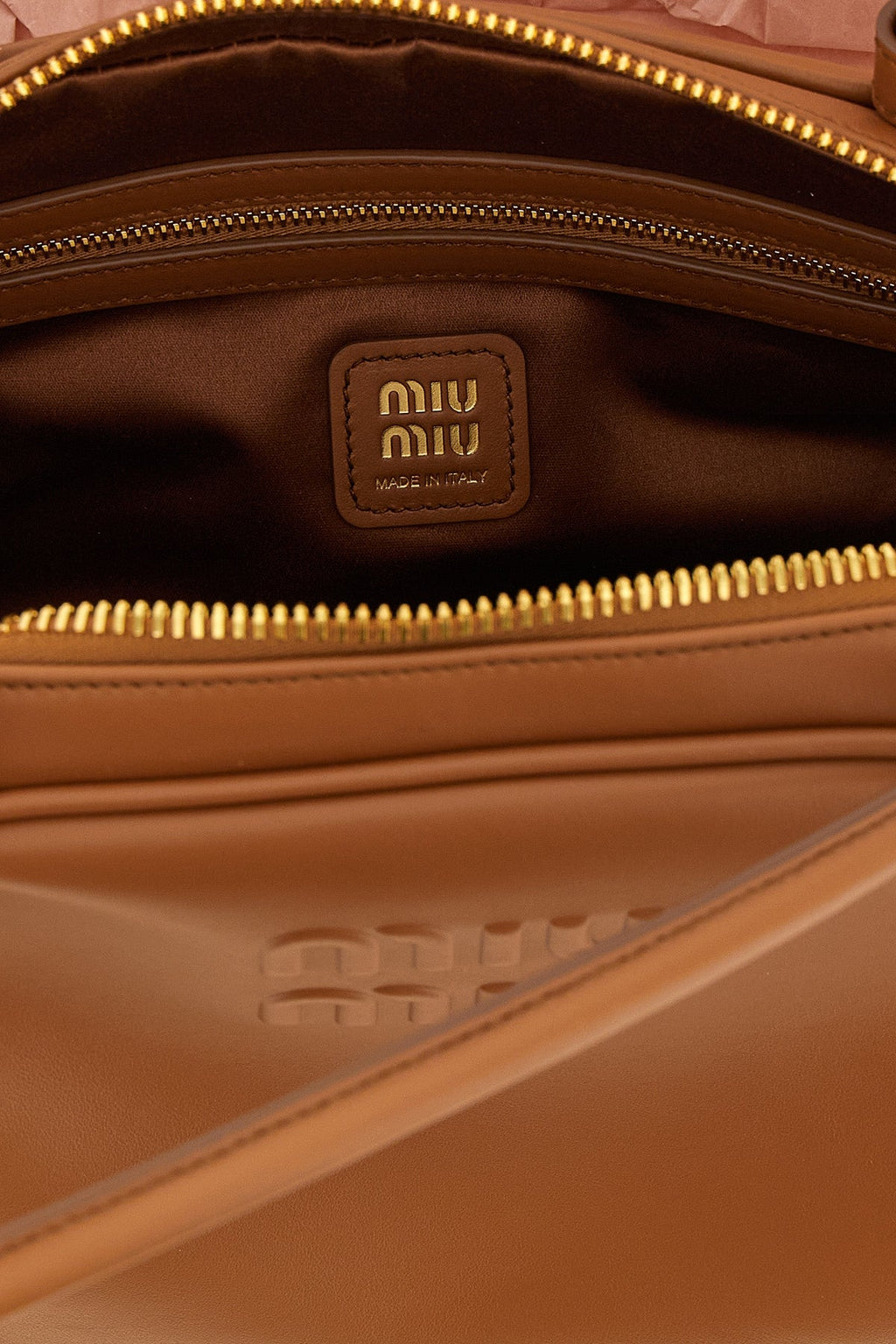 Miu Miu Leather shoulder bag with embossed logo