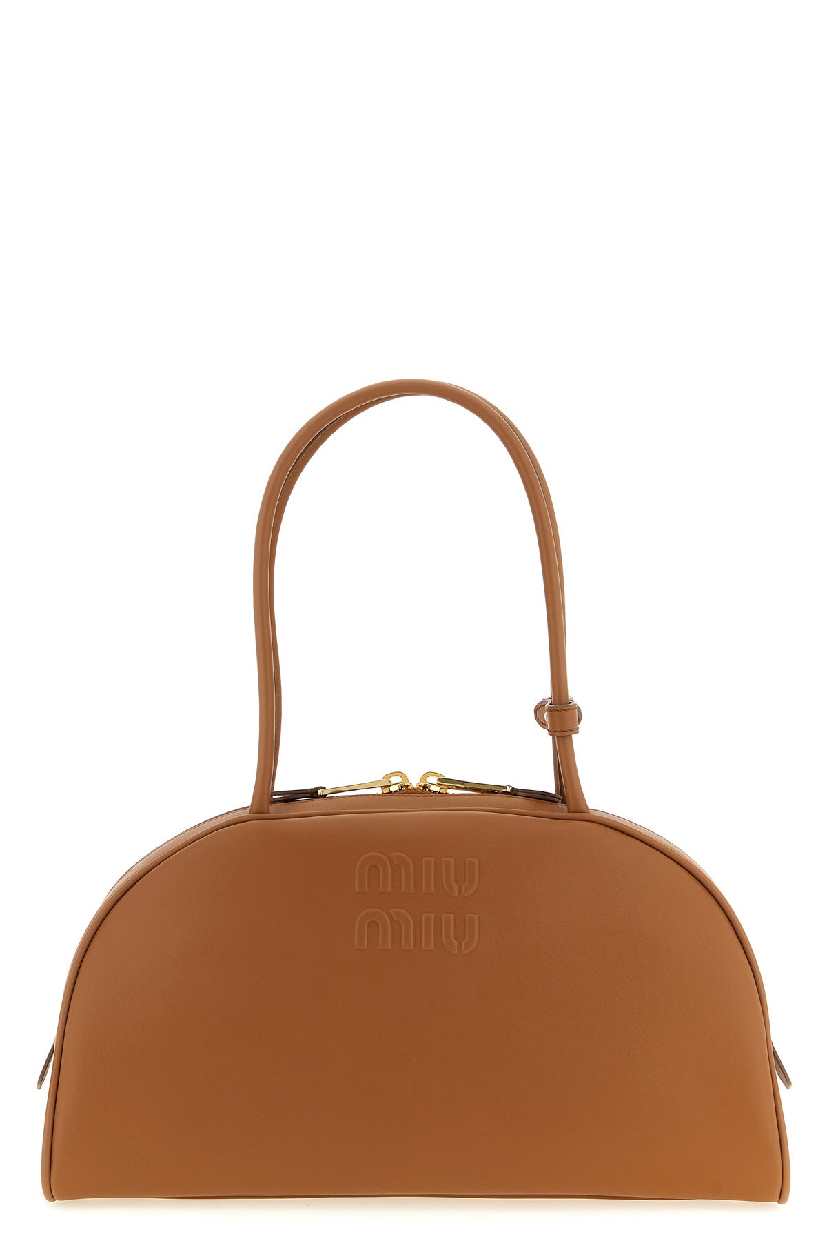 Miu Miu Leather shoulder bag with embossed logo