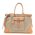 Linen Calfskin Bonnie Tote Bag Rope Natural
