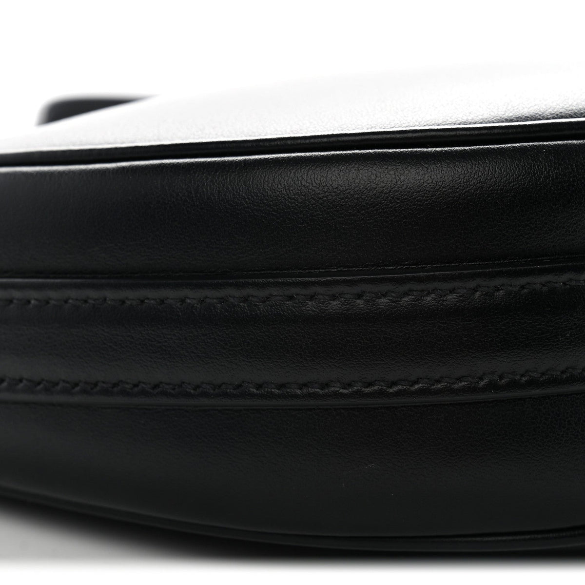Soft Calfskin Arque Shoulder Bag Black