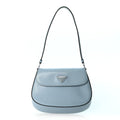Spazzolato Cleo Flap Shoulder Bag Celeste Black