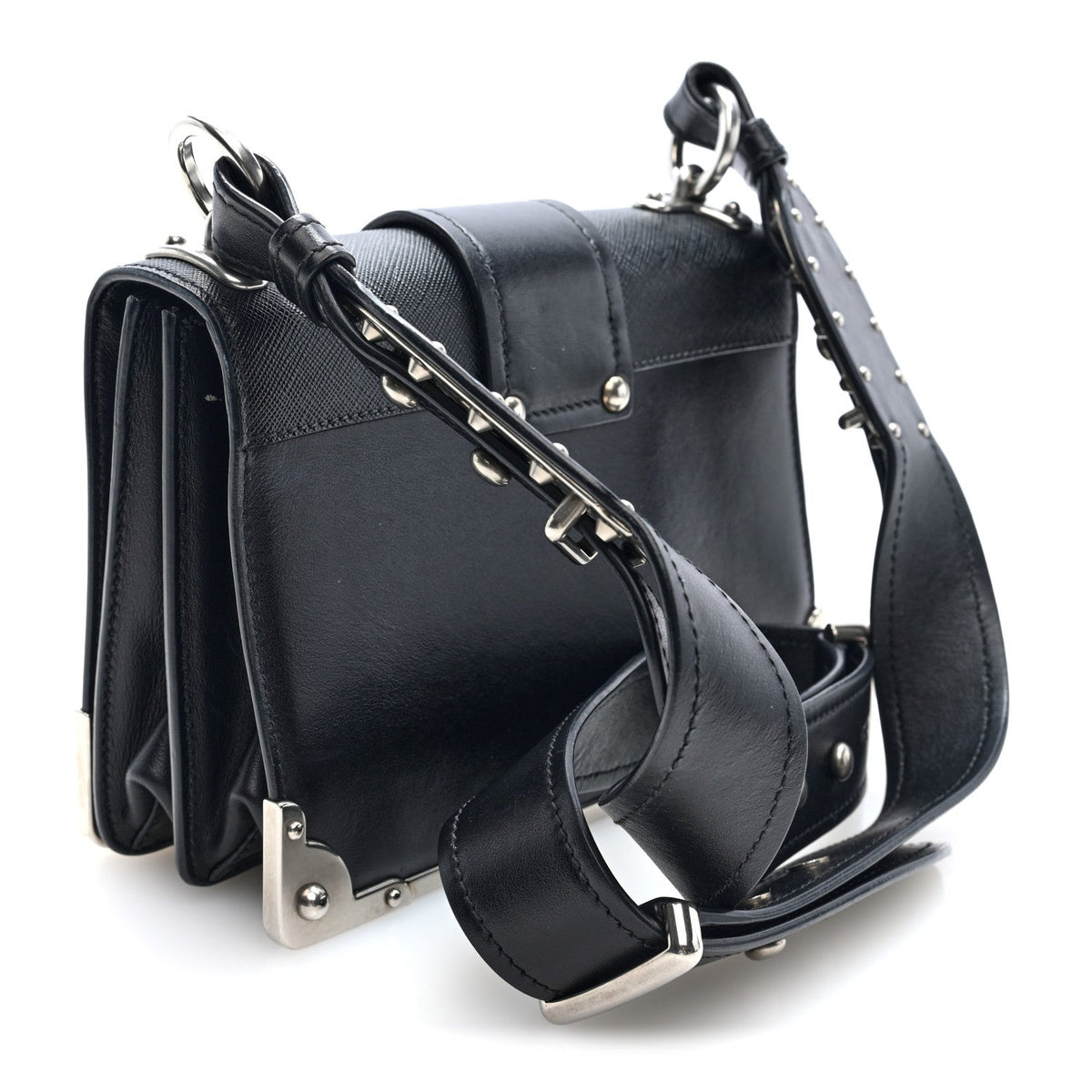 City Calf Saffiano Cahier Bag Black