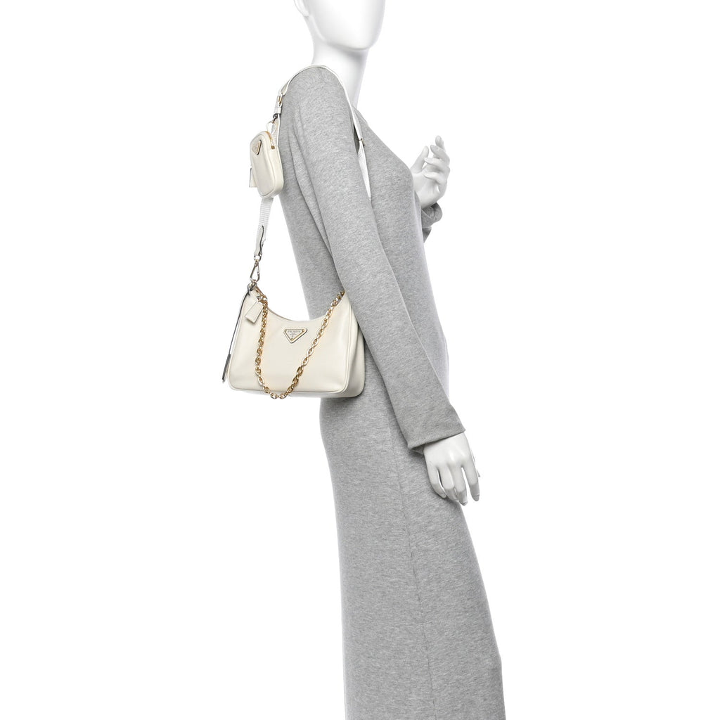 Vitello Re-Edition 2005 Shoulder Bag White