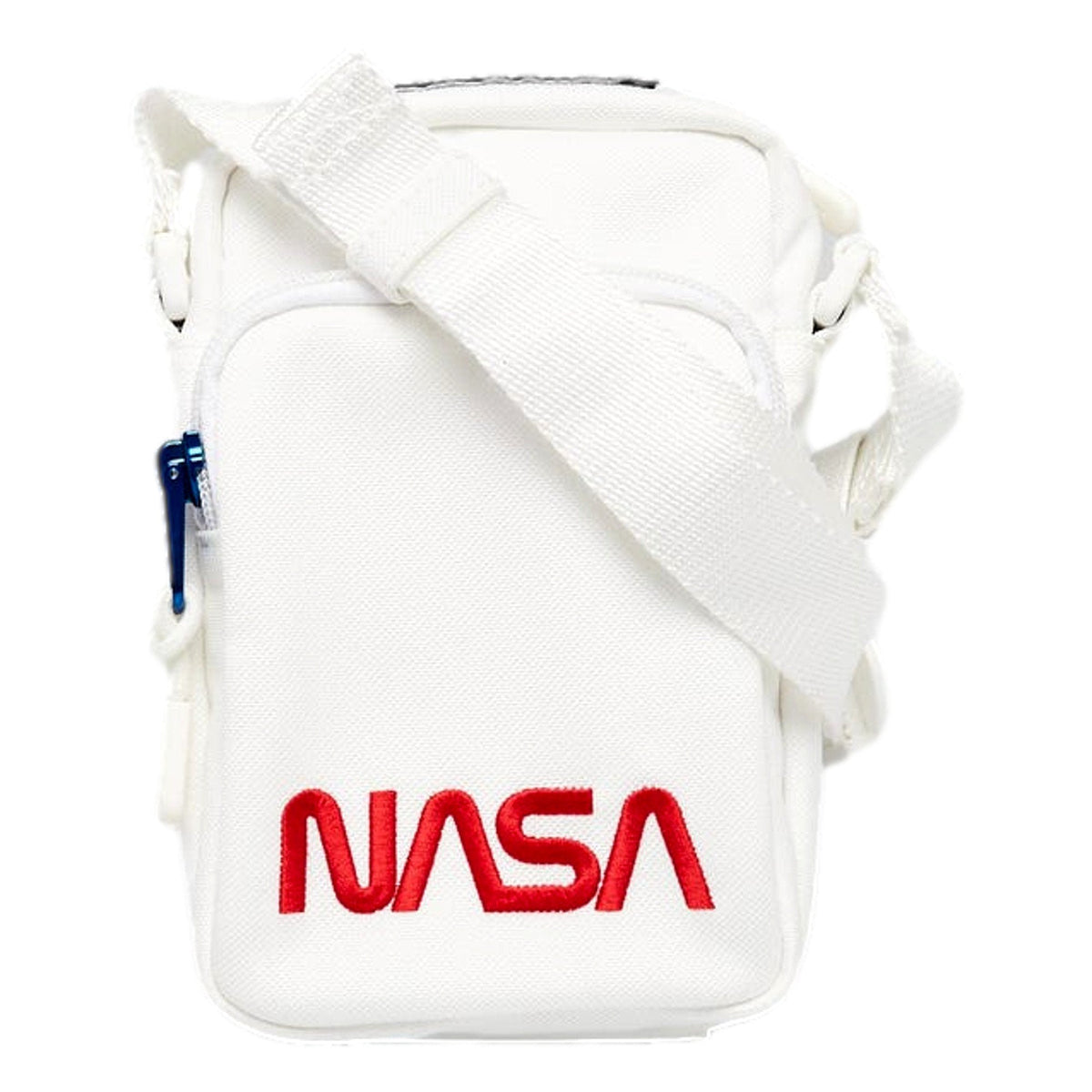 Balenciaga NASA Logo White Nylon Phone Holder Crossbody Bag New