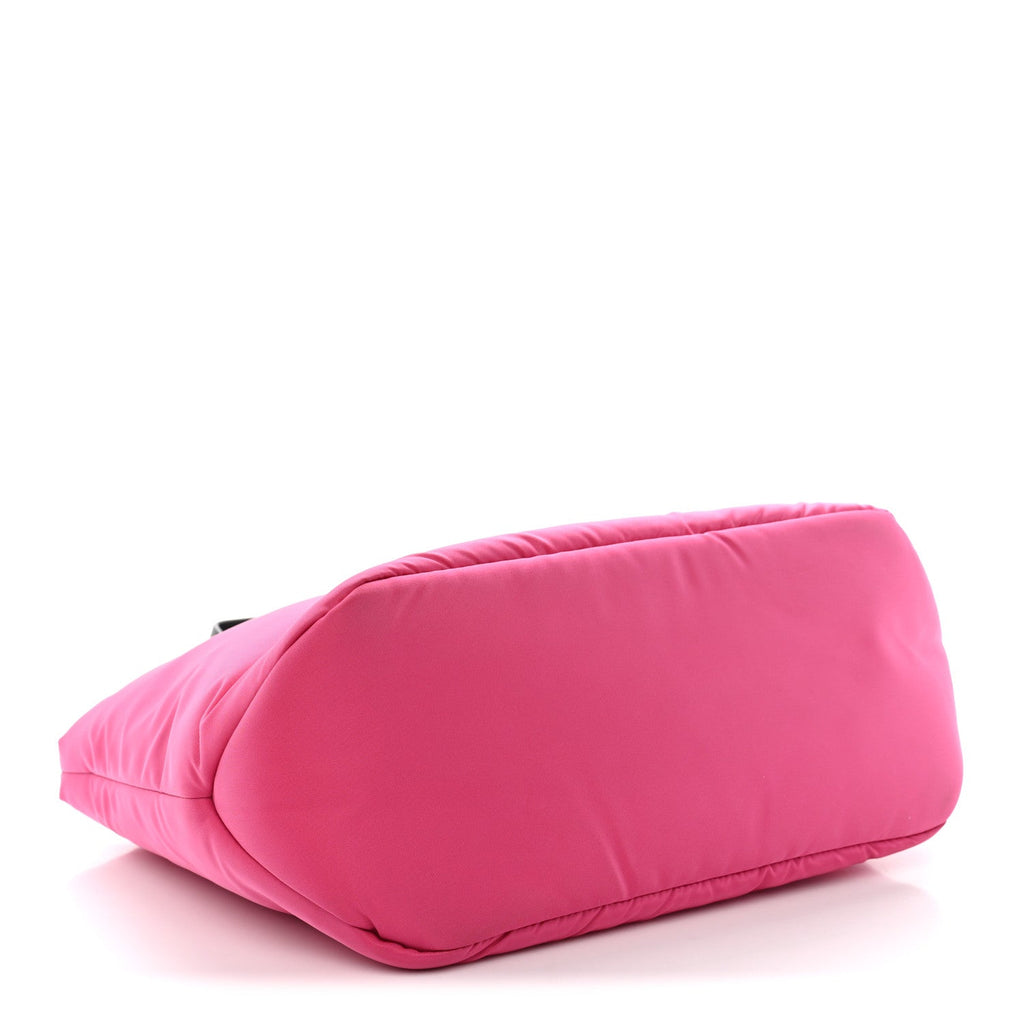 Tessuto Nylon Soft Padded Shopping Tote Fuxia
