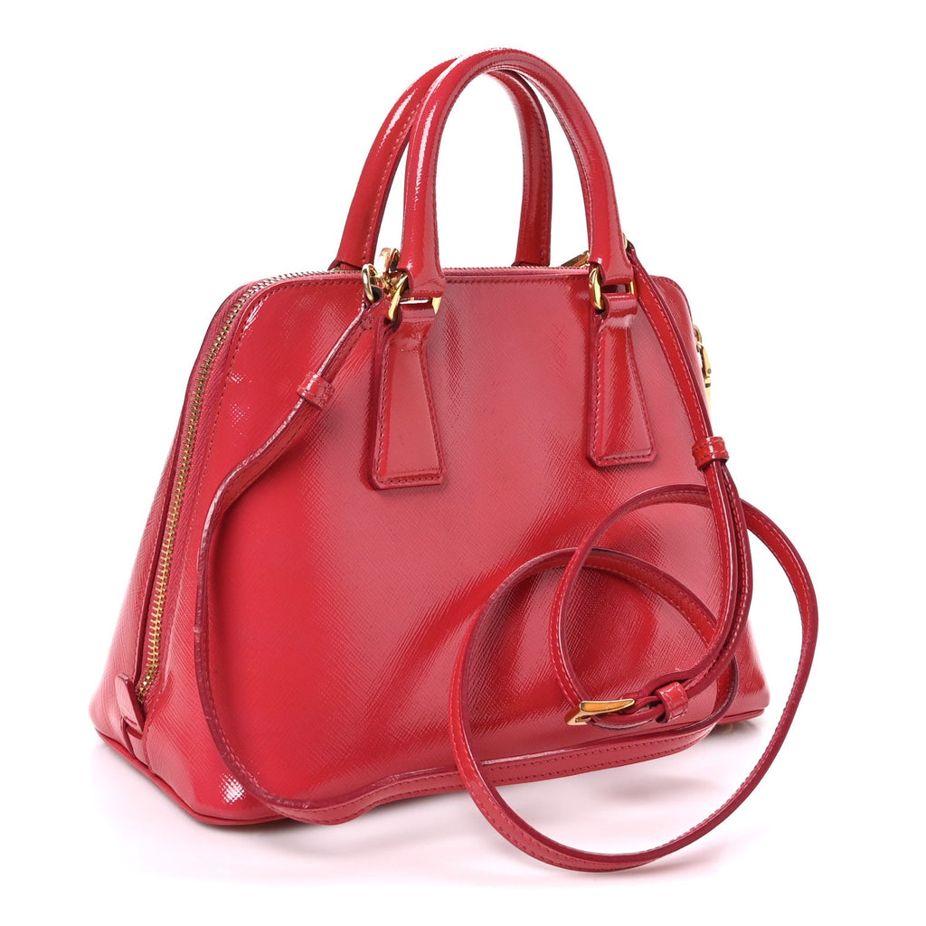Saffiano Vernice Small Promenade Tote Rosso