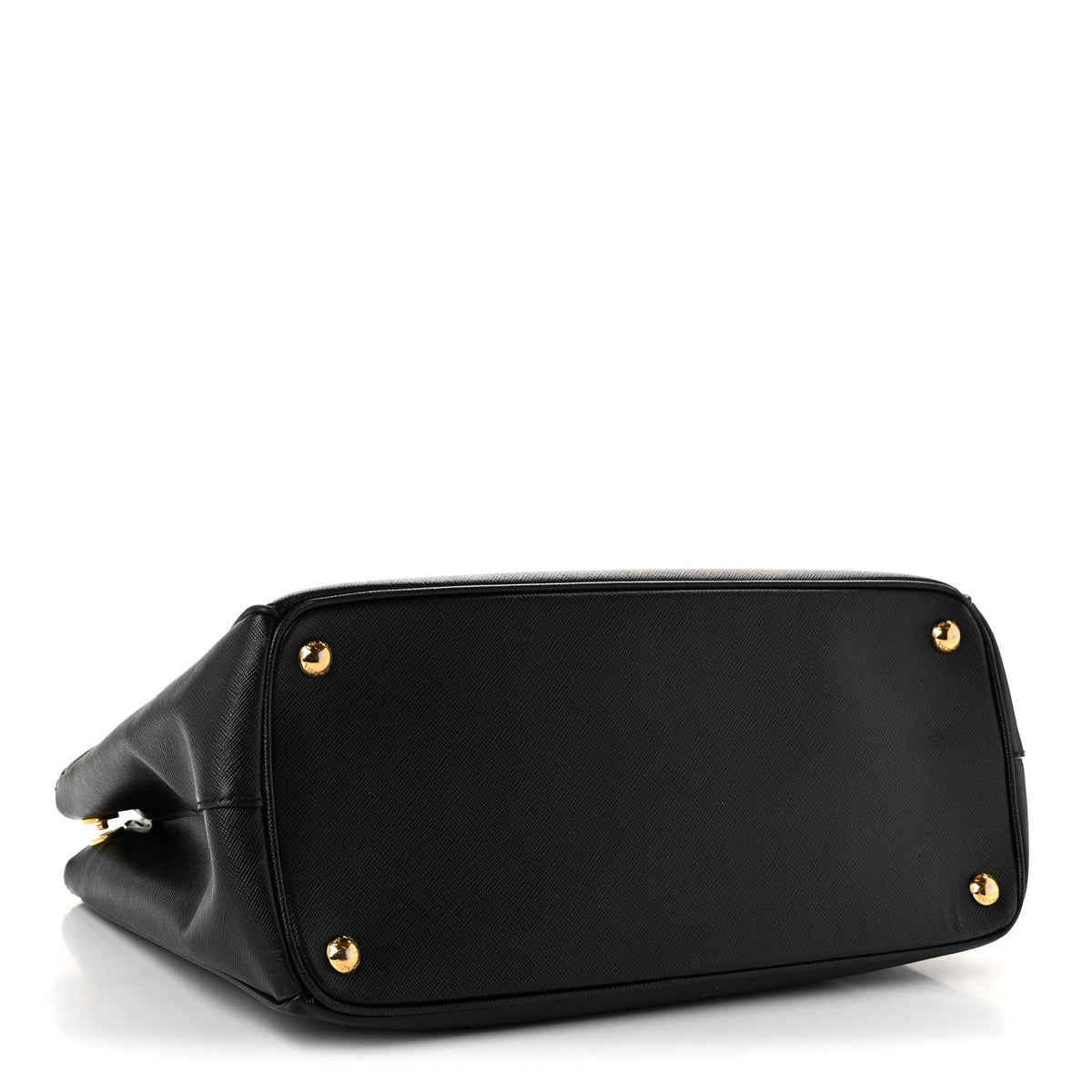 Saffiano Medium Galleria Double Zip Tote  Black