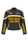 Leather Biker Jacket with Patches