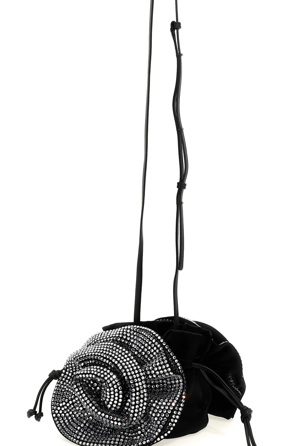 Crossbody bag with crystal flower