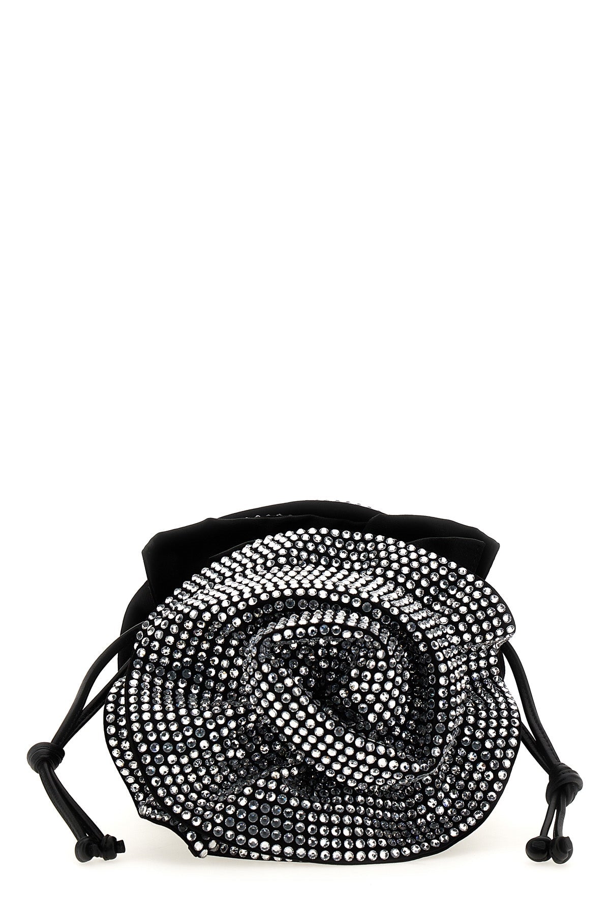 Crossbody bag with crystal flower