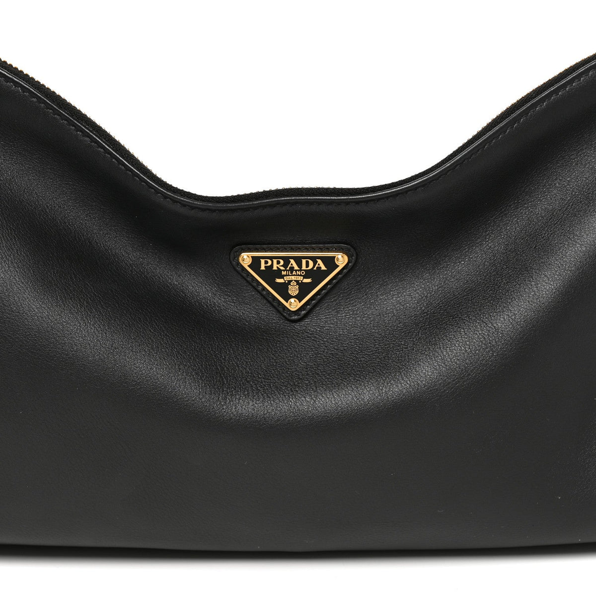Soft Calfskin Large Aimée Shoulder Bag Black