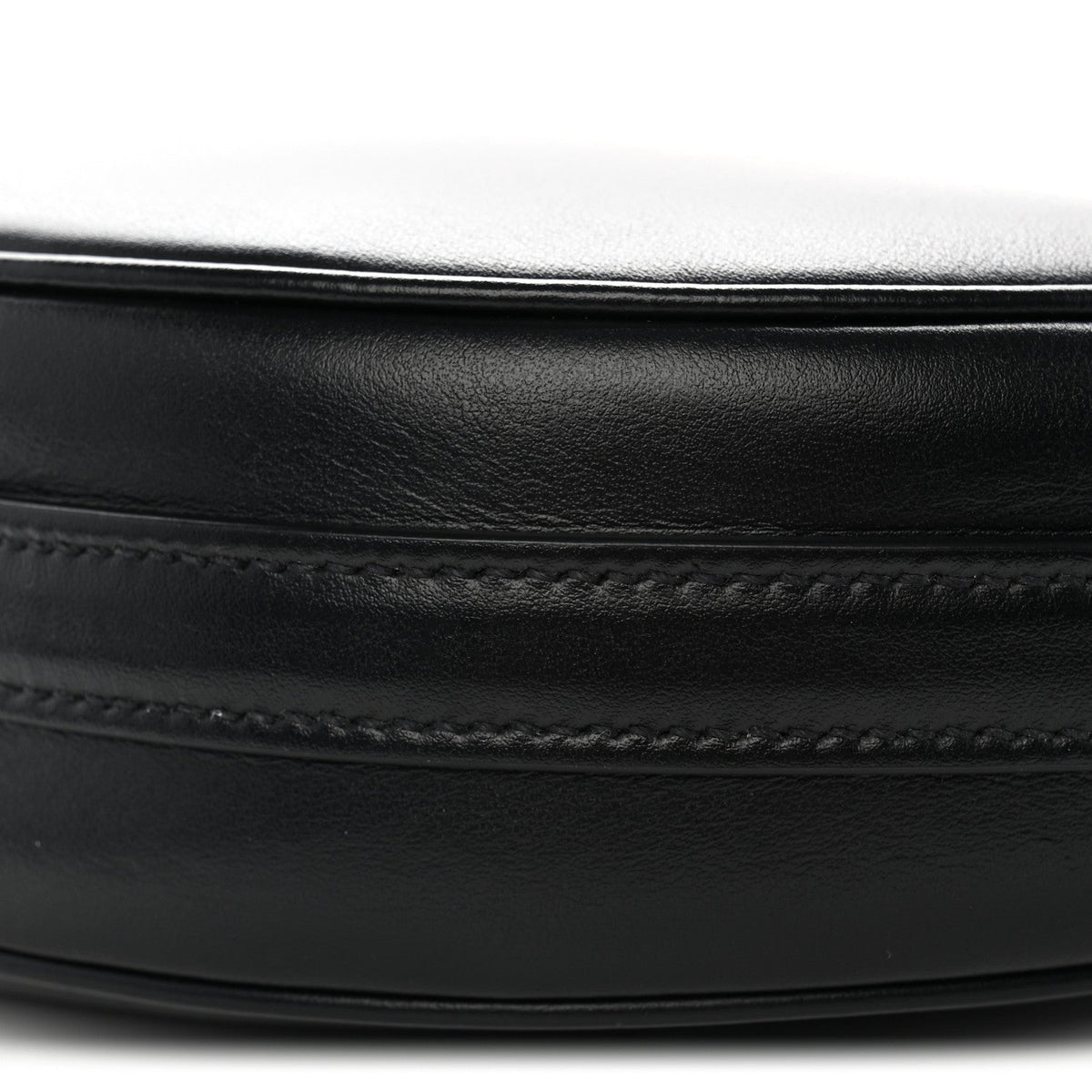 Soft Calfskin Arque Shoulder Bag Black