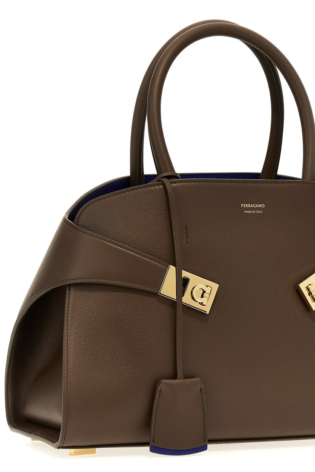 Ferragamo Hug small handbag in brown calfskin
