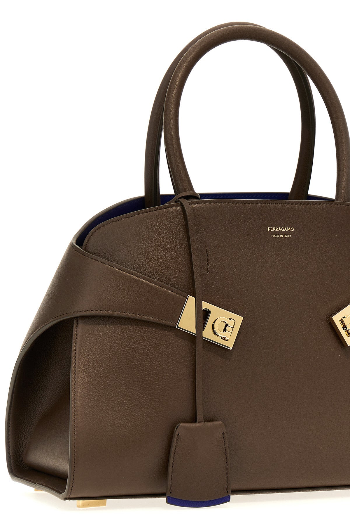 Ferragamo Hug small handbag in brown calfskin