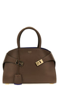 Ferragamo Hug small handbag in brown calfskin