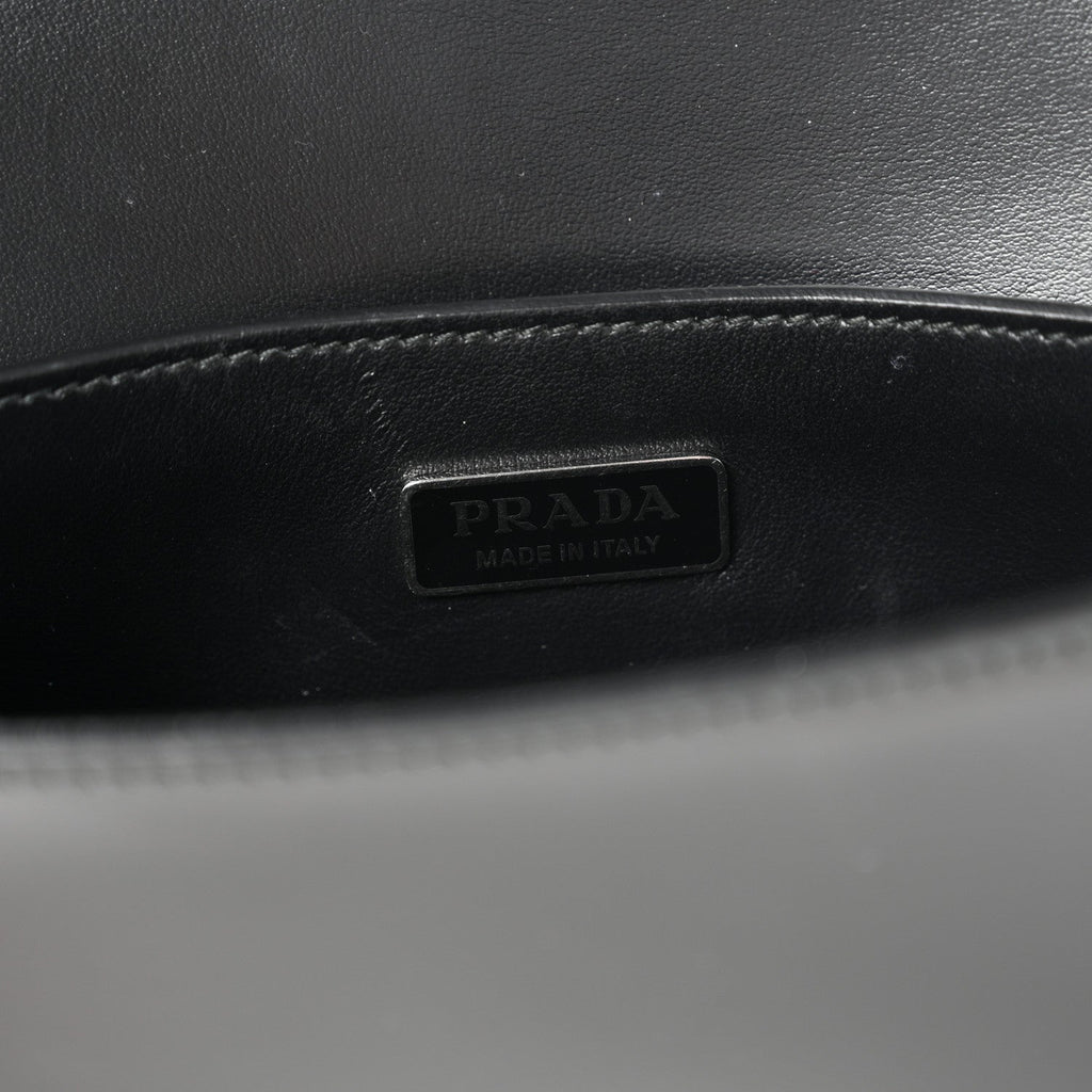 Spazzolato Femme Flap Shoulder Bag Black