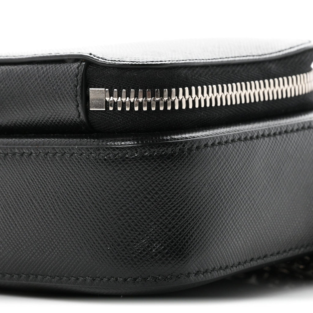 Saffiano Phone Crossbody Pouch  Black