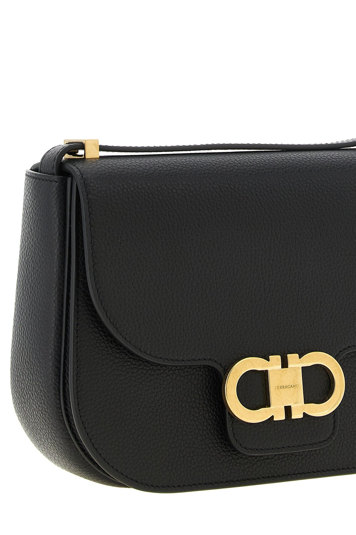 North-South Double Gancini Crossbody Bag